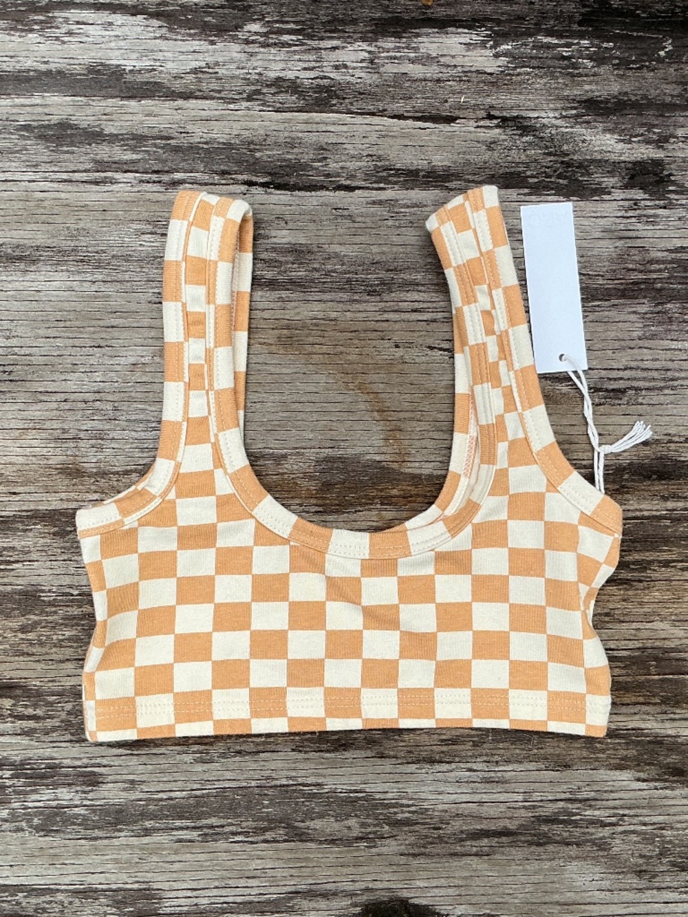arq underwear ORGANIC cotton wide strap BRA carrés